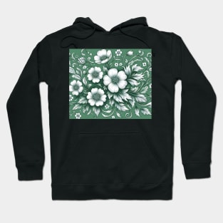 White Flowers Hoodie